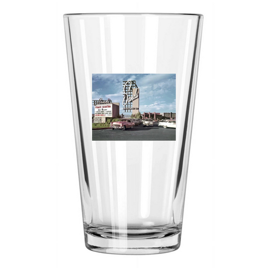 1959 Sands Hotel Casino Las Vegas Photo Frank Sinatra Pint Beer Drinking Glass