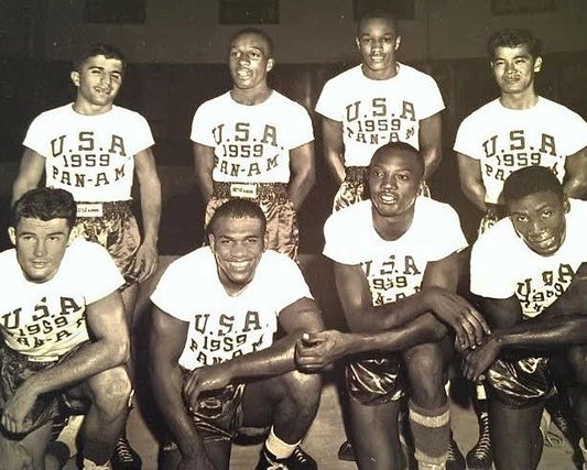 1959 Us Pan Am Team Keychain Boxing Picture Bob Foster