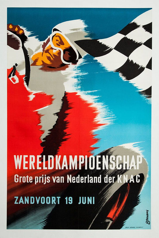 1959 Wereldkampioenschap Vintage Grand Prix Auto Racing Wall Poster