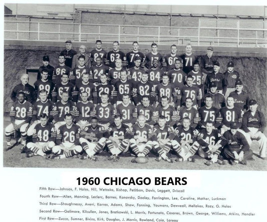 1960 Chicago Bears Team Keychain Football Nfl Picture