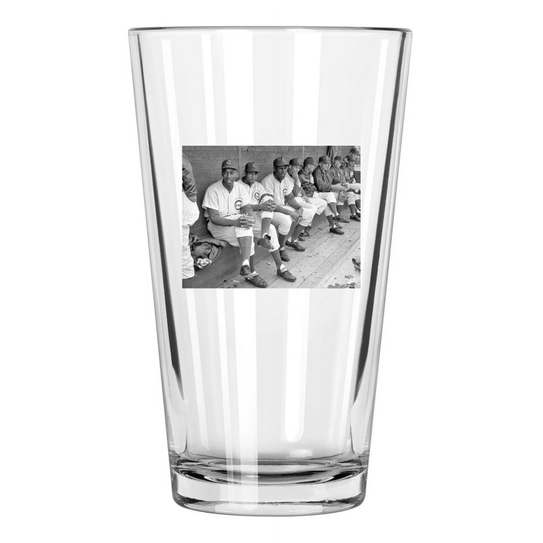 1960 Chicago Cubs Team Photo Ernie Banks Billy Williams Pint Beer Drinking Glass