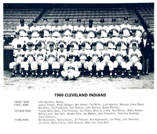 1960 Cleveland Indians Team Photo Baseball Picture Mlb