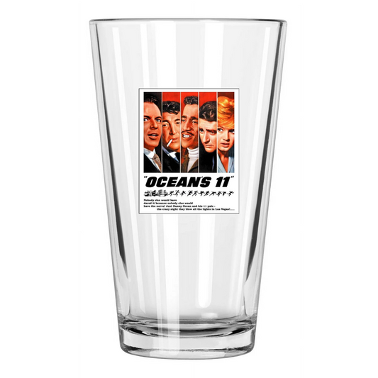 1960 Film 'Oceans 11' Frank Sinatra Dean Martin Eleven Pint Beer Drinking Glass