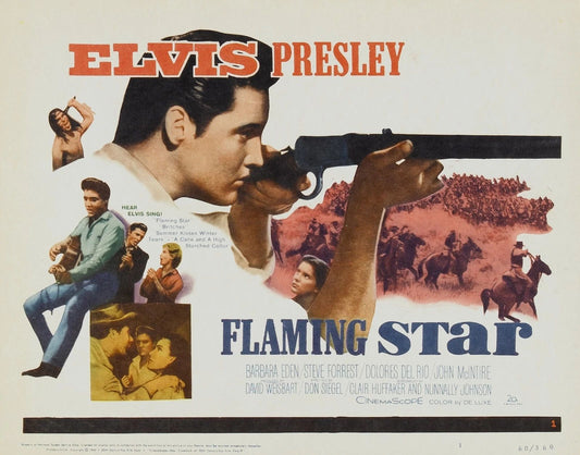1960 Flaming Star Movie Keychain Elvis Presley Barbara Eden Western