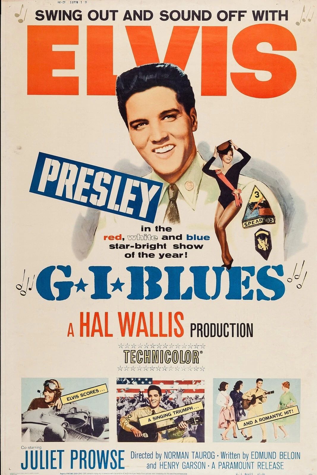 1960 G.I. Blues Movie Keychain Elvis Presley Juliet Prowse Tulsa Mclean