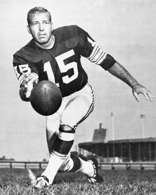 1960 Green Bay Packers Bart Starr Glossy Keychain Football Keychain Hof 77