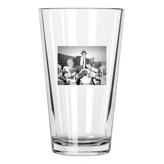1960 Green Bay Packers Vince Lombardi Photo Football Pint Beer Drinking Glass