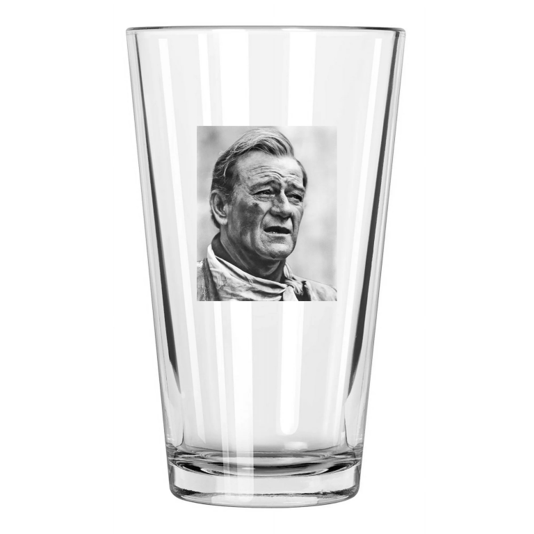 1960 History Film 'The Alamo' John Wayne Photo Movie Pint Beer Drinking Glass