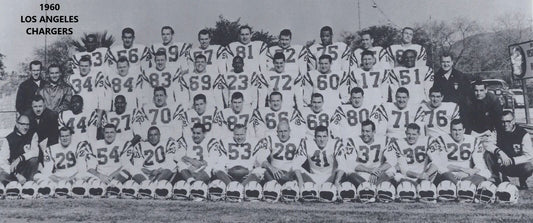 1960 Los Angeles Chargers Team Photo Football Picture Wide Border