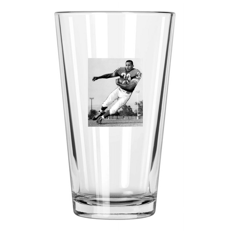 1960 Los Angeles Rams Ollie Matson Photo Football Pint Beer Drinking Glass