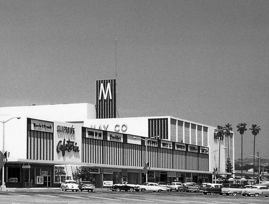 1960 May Company West Covina California Shopping Classic Cars Picture Photo