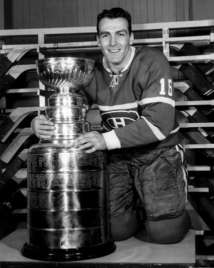 1960 Montreal Canadiens Henri Richard Glossy Hockey Keychain Stanley Cup