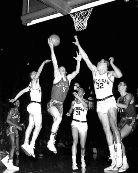 1960 Ohio State John Havlicek Glossy Magnet College Basketball Print