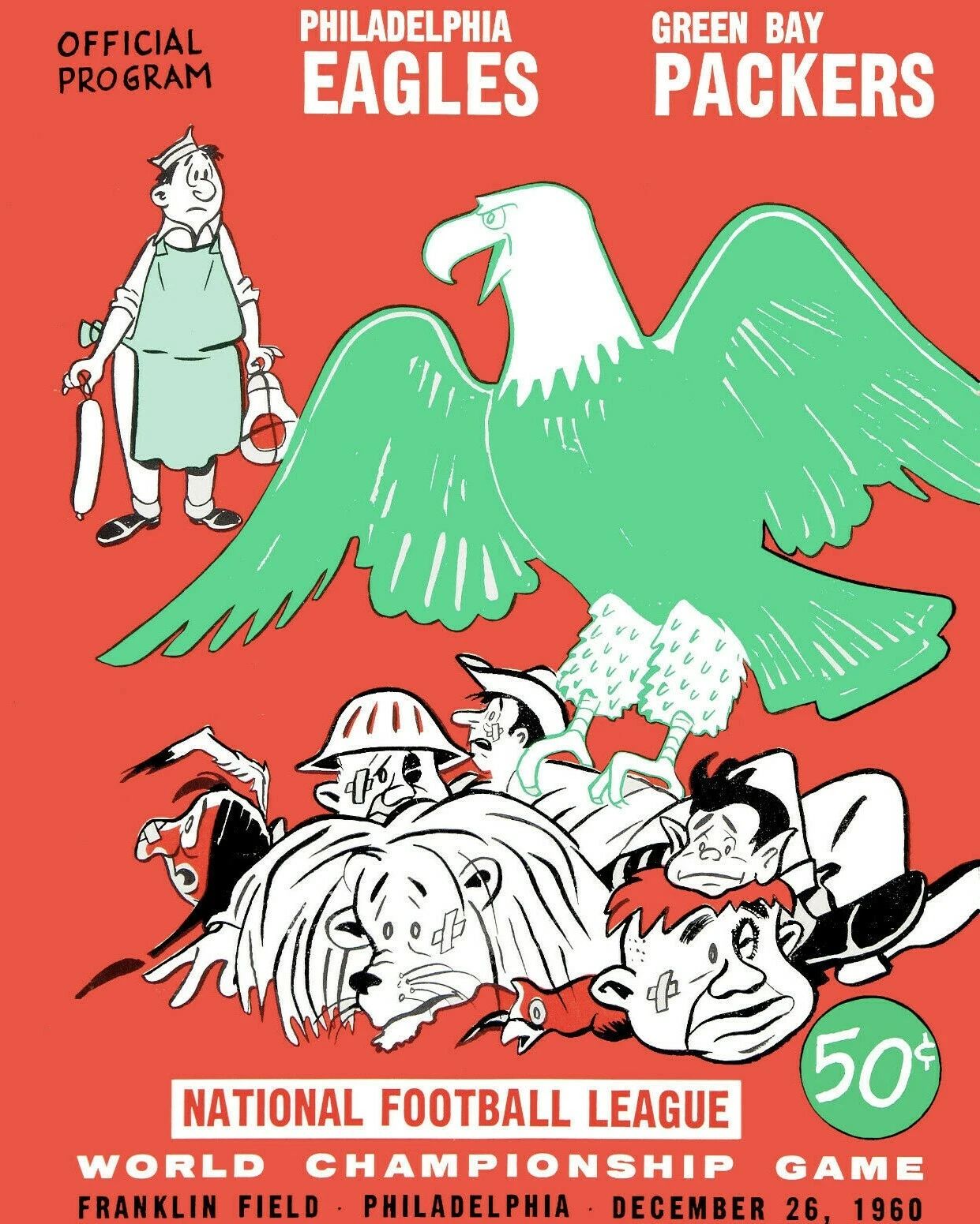 1960 Philadelphia Eagles Vs Green Bay Packers Football Nfl 300 PCS Jigsaw Puzzle