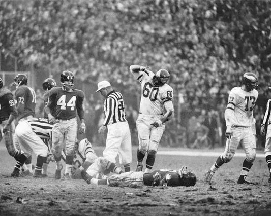 1960 Philadelphia Eagles Chuck Bednarik And Frank Gifford Keychain Hof 67