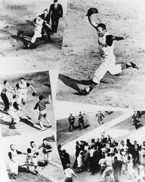 1960 Pittsburgh Pirates Bill Mazeroski Glossy Photo World Series Poster 2