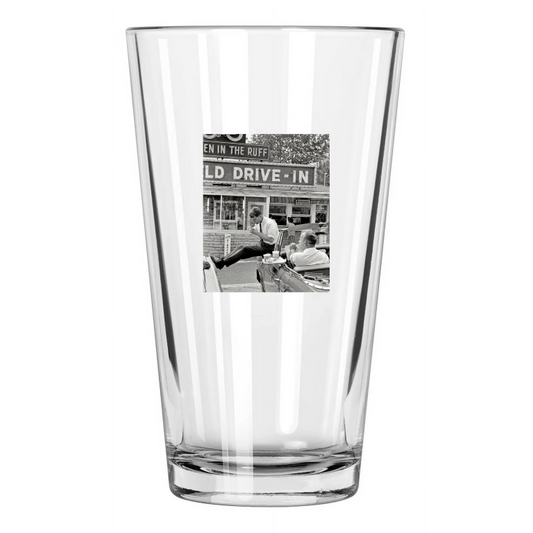 1960 Robert Kennedy Rfk On Lunch Break West Virginia Pint Beer Drinking Glass