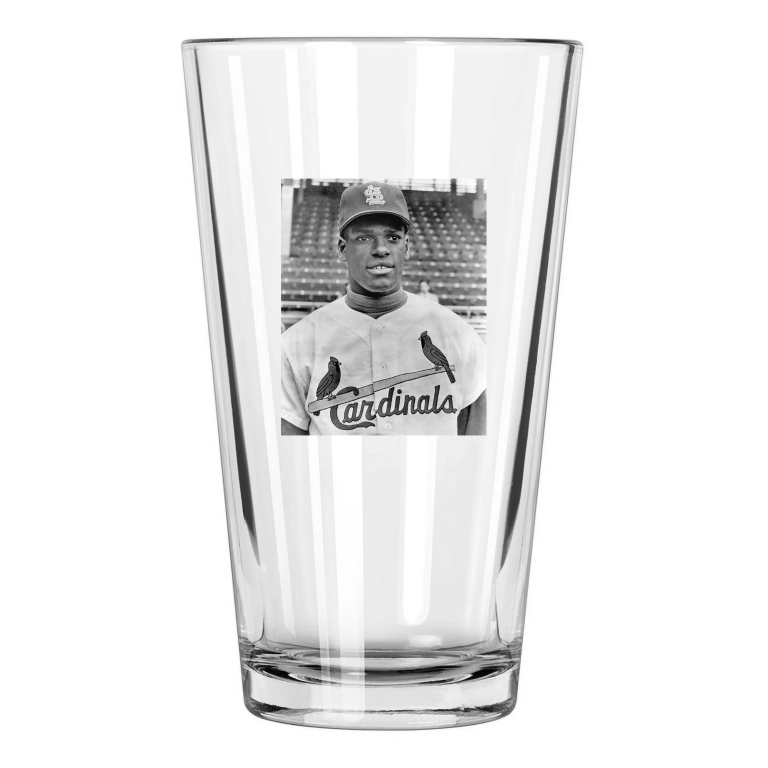 1960 St Louis Cardinals Bob Gibson Photo Baseball Pint Beer Drinking Glass