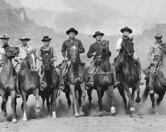 1960 The Magnificent Seven Glossy Keychain Steve Mcqueen Charles Bronson Print