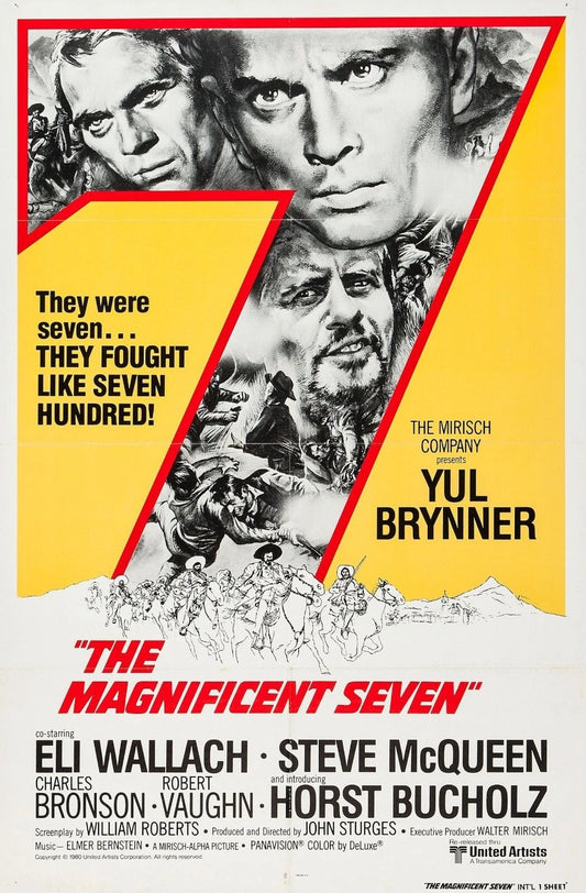 1960 The Magnificent 7 Movie Magnet Steve Mcqueen Charles Bronson