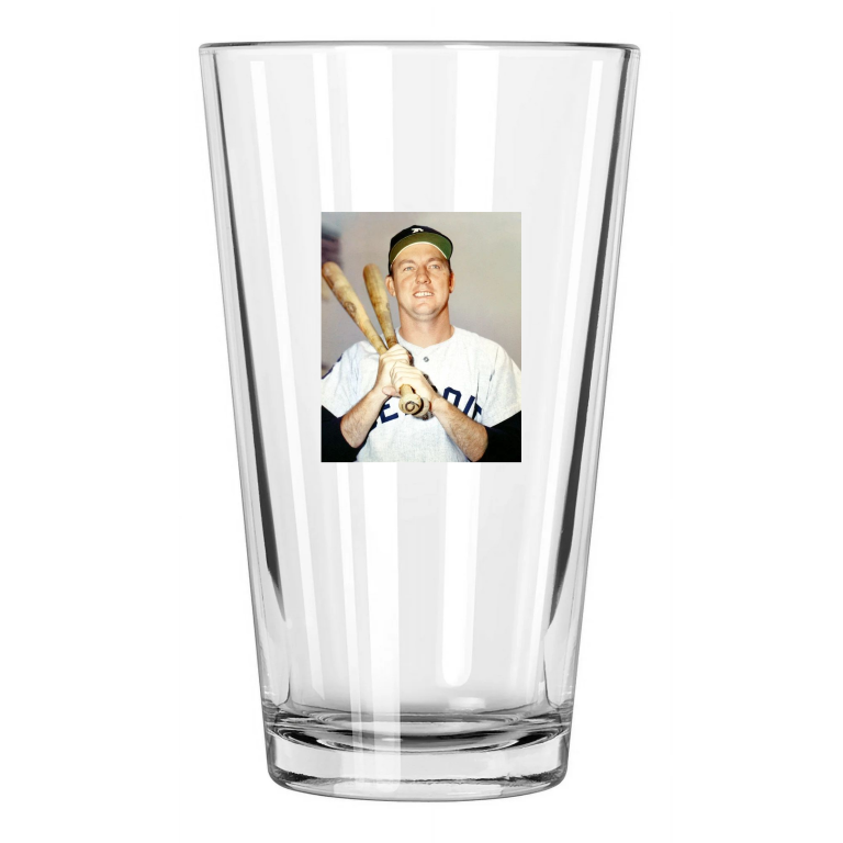 1960S Detroit Tigers Al Kaline Photo Baseball Pint Beer Drinking Glass