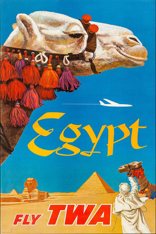 1960S Egypt Fly Twa Classic Airline Vintage Style Travel Jigsaw Puzzle