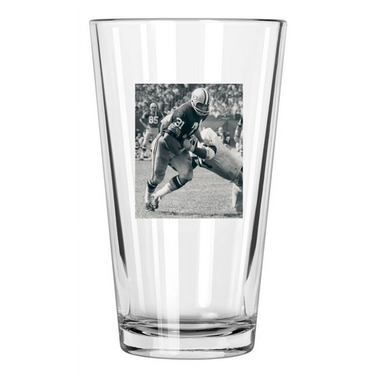 1960S Green Bay Packers Jim Taylor Photo Football Pint Beer Drinking Glass