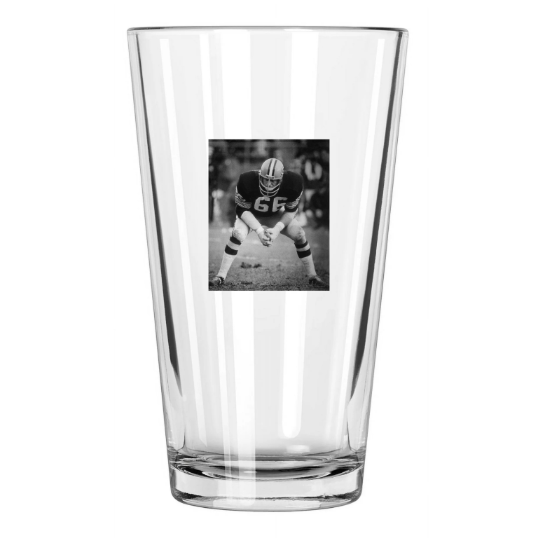 1960S Green Bay Packers Ray Nitschke Photo Nfl Football Pint Beer Drinking Glass