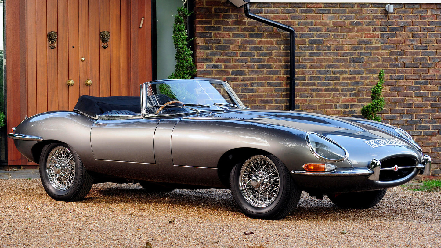 Jaguar E Type Open Two Seater Uk Hd Art Print Poster