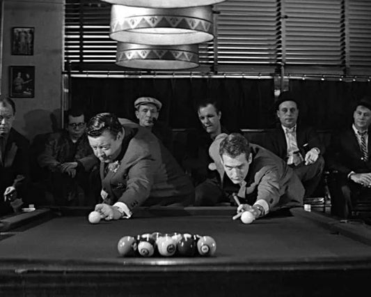 1961 Actors Paul Newman And Jackie Gleason Glossy Keychain The Hustler Print