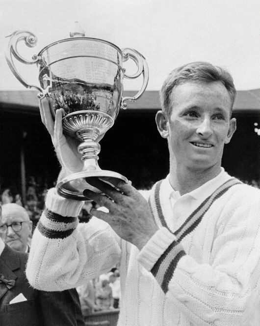 1961 Australian Rod Laver Glossy Photo Tennis Legend Print Wimbledon Poster
