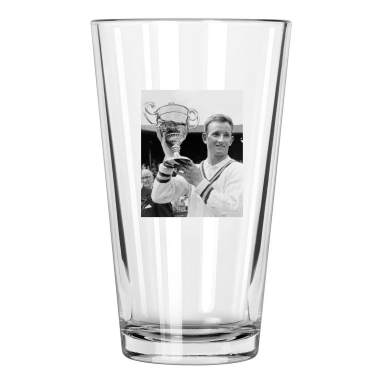 1961 Australian Rod Laver Photo Tennis Legend Wimbledon Pint Beer Drinking Glass