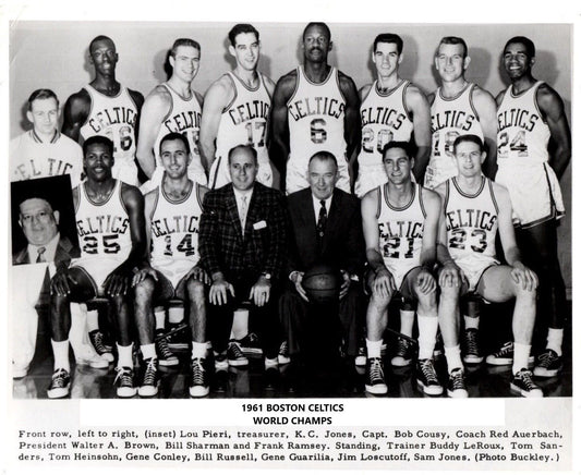 1961 Boston Celtics Team Keychain Basketball Picture Nba World Champs
