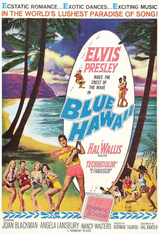 1961 Blue Hawaii Movie Keychain Elvis Presley Joan Blackman