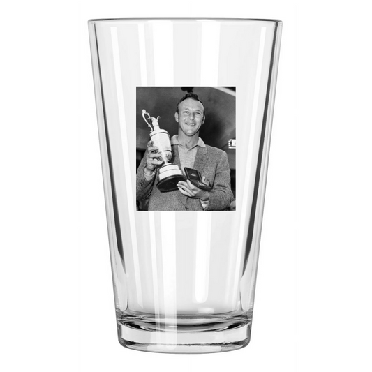 1961 British Open Golf Arnold Palmer Photo Trophy Pint Beer Drinking Glass