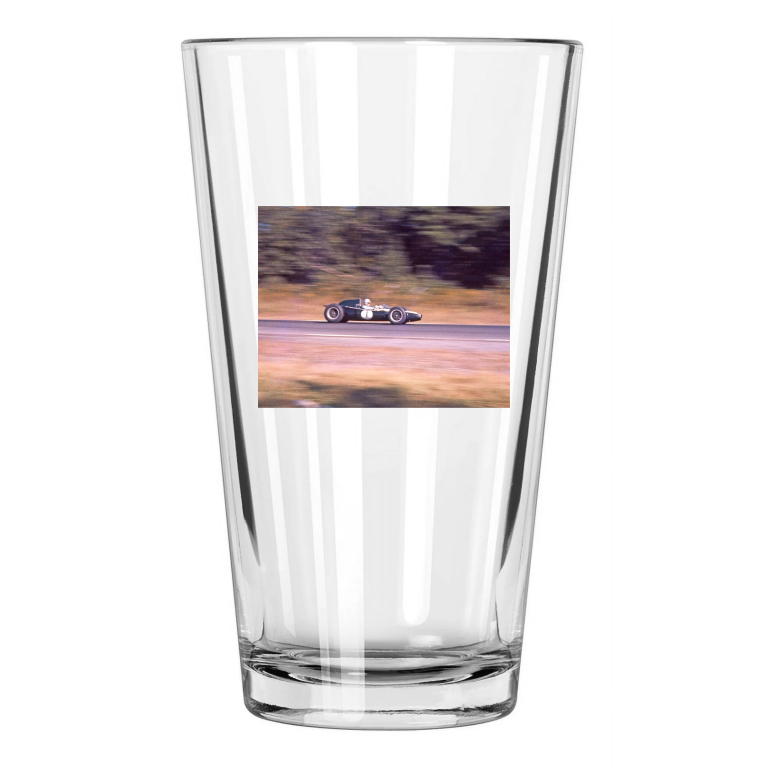 1961 Cooper T58 Jack Brabham Watkins Glen Us Grand Prix Pint Beer Drinking Glass
