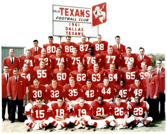 1961 Dallas Texans Team Keychain Football Picture Afl