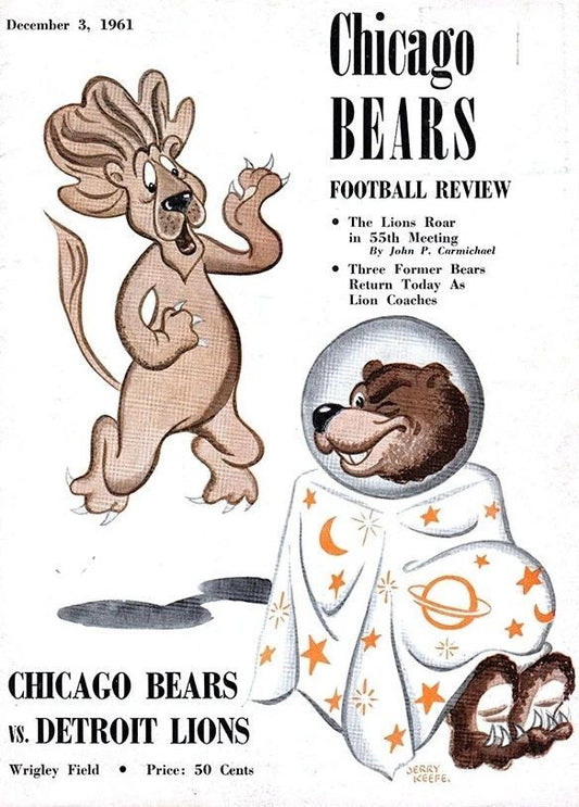 1961 Detroit Lions Vs Chicago Bears Photo Football Nfl Picture