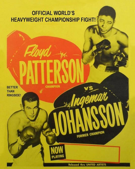 1961 Floyd Patterson Vs Ingemar Johansson Glossy Magnet Title Fight 3 Print