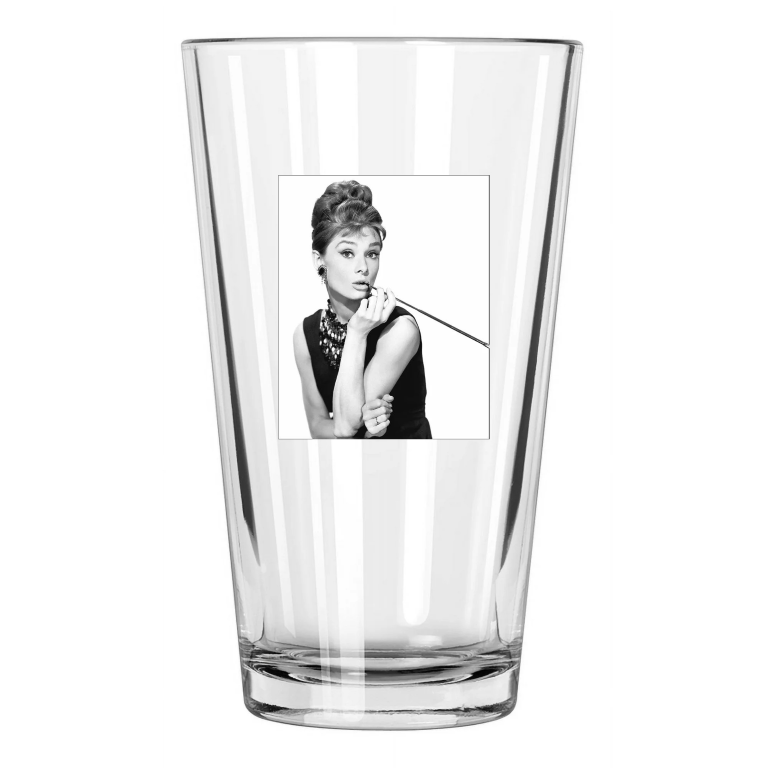 1961 Film Actress Audrey Hepburn Breakfast At Tiffany'S Movie 1 Pint Beer Glass