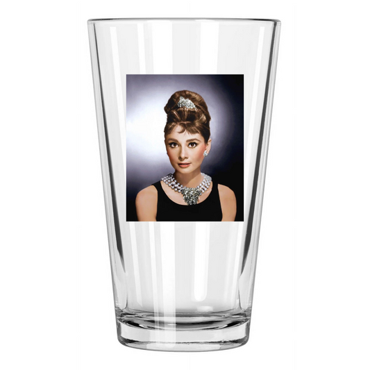 1961 Film Actress Audrey Hepburn Breakfast At Tiffany'S Movie 2 Pint Beer Glass