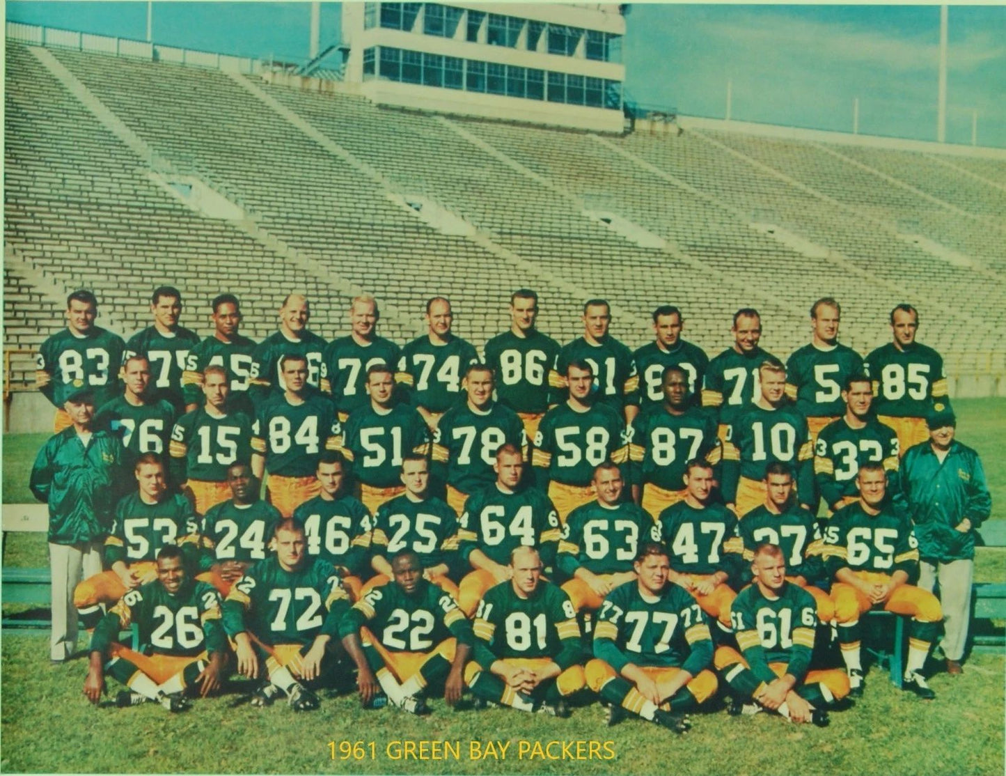 1961 Green Bay Packers Team Keychain Football Picture Color Nfl