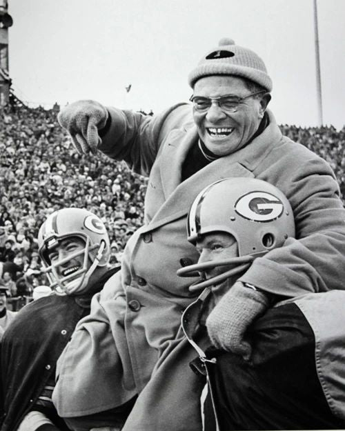 1961 Green Bay Packers Vince Lombardi Glossy Keychain Football Keychain
