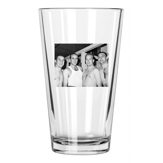 1961 Jim Taylor, Max Mcgee And Paul Hornung Green Bay Packers Pint Beer Glass