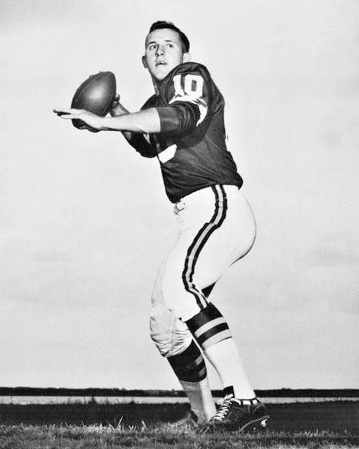 1961 Minnesota Vikings Fran Tarkenton Glossy Rookie Magnet Football Print
