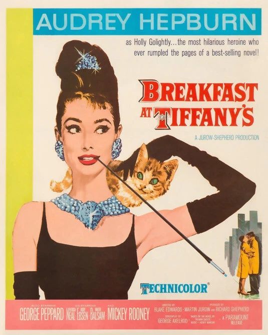 1961 Movie Film Actress Audrey Hepburn Glossy Keychain Breakfast At Tiffany'S 1