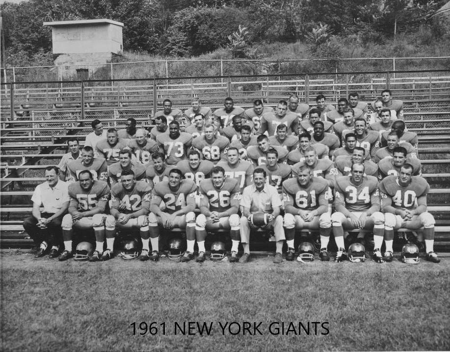 1961 New York Giants Ny Team Magnet Football Picture Nfl