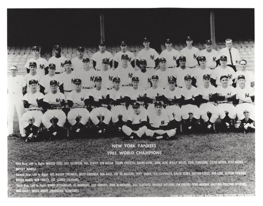 1961 New York Yankees Team Magnet Baseball Picture Ny World Champs Mlb