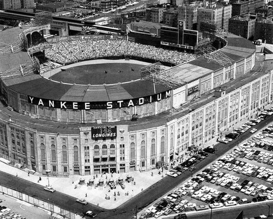 1961 New York Yankees Stadium Glossy Keychain Vintage Aerial Keychain