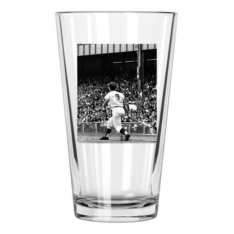 1961 New York Yankees Roger Maris Photo '61St Home Run' Pint Beer Drinking Glass